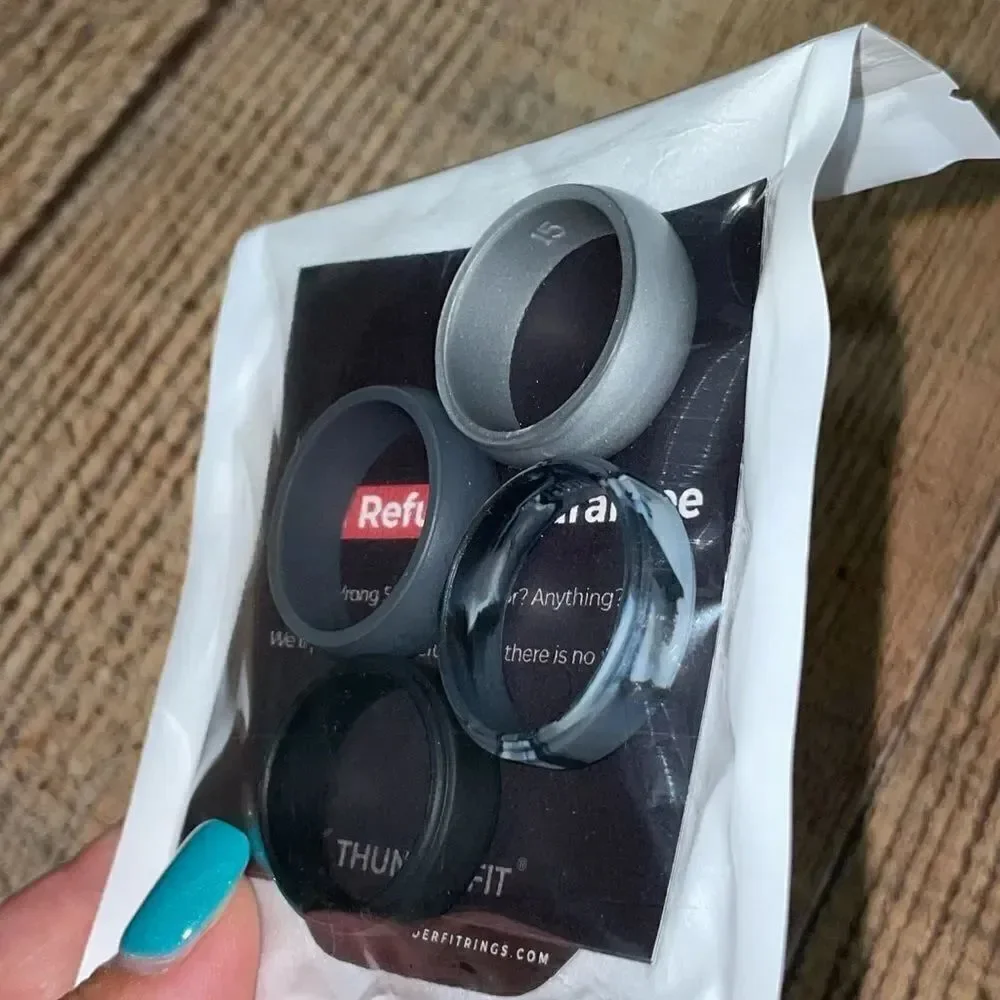 Thunderfit 4 pack silicone rings size 15 new in package